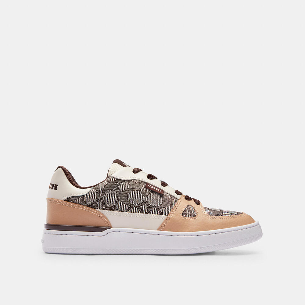 Clip Low Top Sneaker In Signature Jacquard